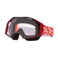 OAKLEY AIRBRAKE TROY LEE DESIGNS RED LIGHTNING GOGGLE WITH CLEAR LENS OO7107-25