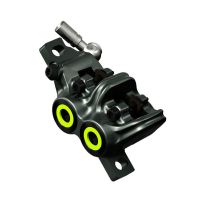 MAGURA MT7 MYSTIC GREY BRAKE CALIPER WITH NEON YELLOW COVER