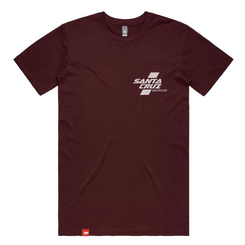 SANTACRUZ PARALLEL TEE SS M BURGUNDY