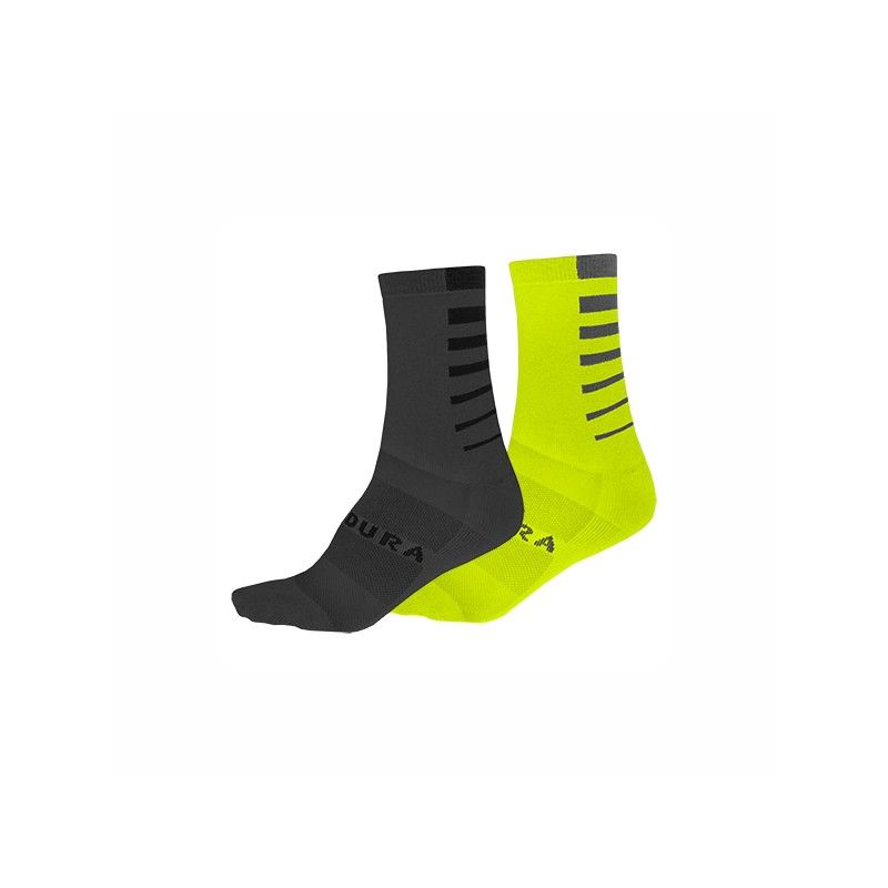 ENDURA COOLMAX STRIPE II 2 PAIR SOCKS S-M YV E1264YV/S-M - Pro-M Store