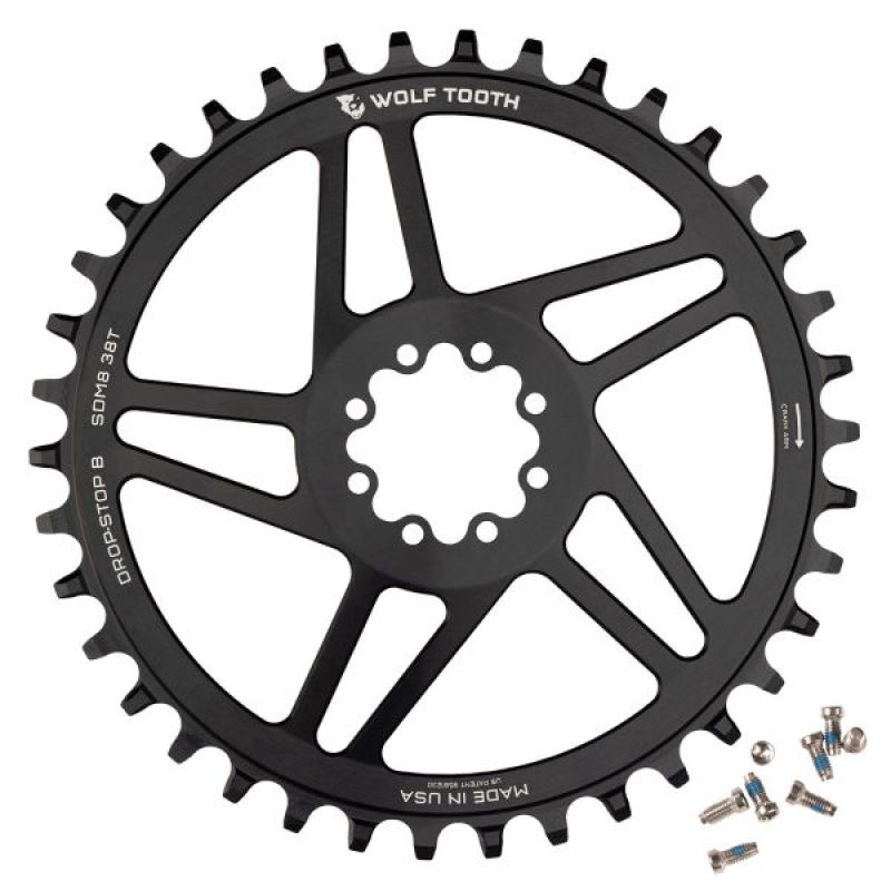 WOLF TOOTH CORONA SRAM T-TYPE 8-VITI DIRECT MOUNT 1X 12V - 44 DENTI, DROP-STOP B