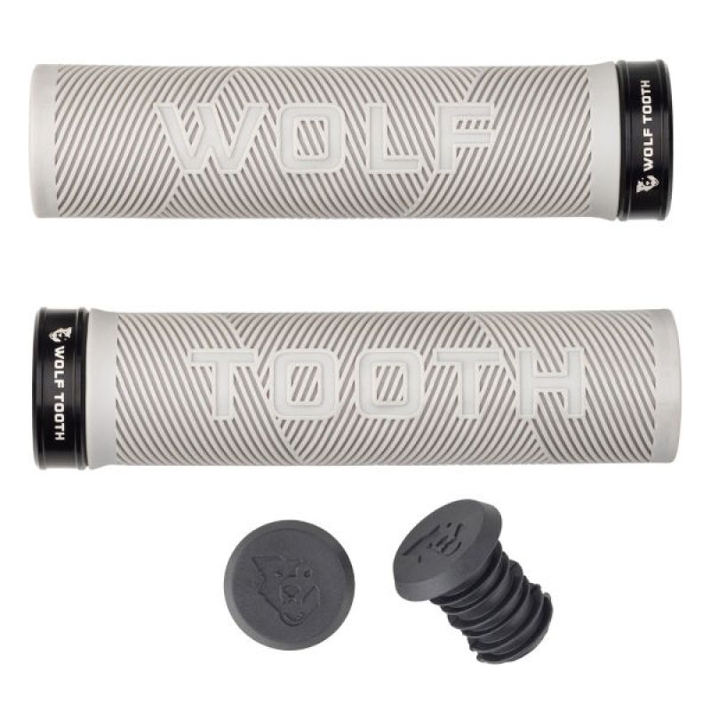 MANOPOLE WOLF TOOTH GRIPS ECHO LOCK-ON SILVER-BLACK 484042002